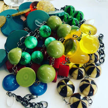 Load image into Gallery viewer, Red Lucite Cube Stations Bracelet