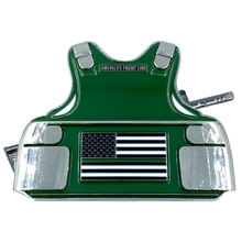 Load image into Gallery viewer, EL5-006 SHERIFF DEPUTY M4 Body Armor 3D self standing Police Challenge Coin Sheriff's Department Thin Green Line