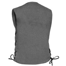 Load image into Gallery viewer, Women's Rough Rub-Off Raw Finish Broken Gray Denim Vest