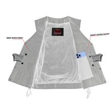 Load image into Gallery viewer, Women's Rough Rub-Off Raw Finish Broken Gray Denim Vest