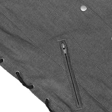 Load image into Gallery viewer, Women's Rough Rub-Off Raw Finish Broken Gray Denim Vest