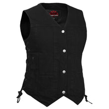 Load image into Gallery viewer, Women's 6 Pocket Denim Utility Vest - Black
