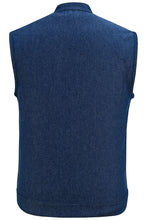 Load image into Gallery viewer, Men's Blue Rough Rub-Off Raw Finish Denim Vest