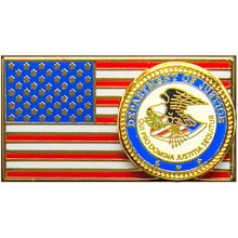 Load image into Gallery viewer, PBX-007-i US Department of Justice DOJ Pin Justice Department American Flag Pin
