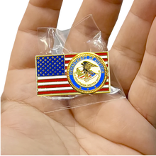 Load image into Gallery viewer, PBX-007-i US Department of Justice DOJ Pin Justice Department American Flag Pin