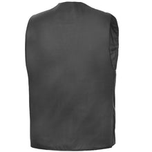 Load image into Gallery viewer, Men's Traditional Leather Motorcycle Vest - Black