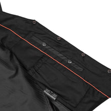 Load image into Gallery viewer, Men's Traditional Leather Motorcycle Vest - Black