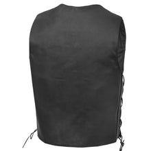 Load image into Gallery viewer, Men's Traditional Leather side lacing Vest - Black