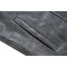 Load image into Gallery viewer, Men's Distressed Gray Cowhide Leather  Motorcycle Vest