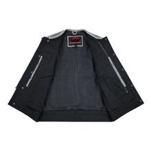 Load image into Gallery viewer, Men's Distressed Gray Cowhide Leather  Motorcycle Vest