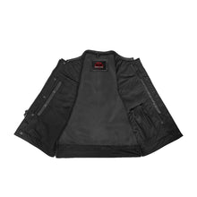 Load image into Gallery viewer, Black Horse Men's Leather Motorcycle Vest