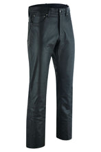 Load image into Gallery viewer, Women's Classic 5 Pocket Black Casual Motorcycle Leather Pants