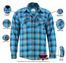 Load image into Gallery viewer, Flannel Shirt - Blue and Black Shaded