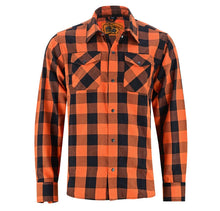 Load image into Gallery viewer, Flannel Shirt - Orange and Black
