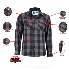 Load image into Gallery viewer, Flannel Shirt - Gray and Black