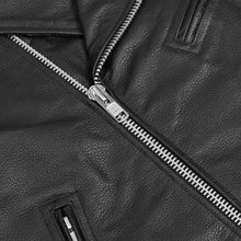 Load image into Gallery viewer, Dawn Rider Men's Premium Black Leather Motorcycle Jacket