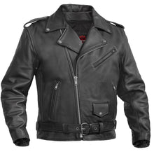 Load image into Gallery viewer, Men's Premium Classic Plain Side Police Style Jacket - Black