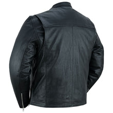 Load image into Gallery viewer, Men's Classic Black Scooter Leather Jacket
