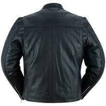 Load image into Gallery viewer, Men's Classic Black Scooter Leather Jacket