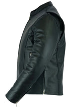 Load image into Gallery viewer, Men's Classic Black Scooter Leather Jacket