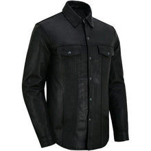Load image into Gallery viewer, Men's Premium Lightweight Black Leather Shirt