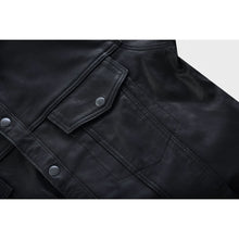 Load image into Gallery viewer, Men's Premium Lightweight Black Leather Shirt