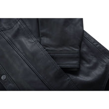 Load image into Gallery viewer, Men's Premium Lightweight Black Leather Shirt