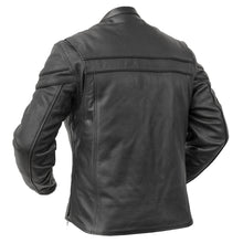 Load image into Gallery viewer, Full Hand Black Leather Motorcycle Jacket
