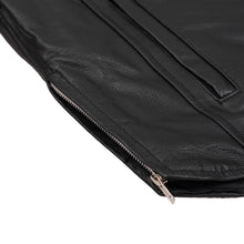 Load image into Gallery viewer, Full Hand Black Leather Motorcycle Jacket