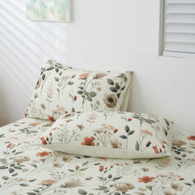Load image into Gallery viewer, DaDalogy Enchanted Meadow Bed in a bag Set - Victoria Garden Delicate Floral Symphony in Beige, Rose, and Soft Green, Luxuriously Soft Quilted Set