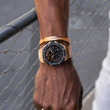 Load image into Gallery viewer, AM139SS - AMBASSADOR ROSE GOLD / BLACK / SS BAND