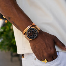Load image into Gallery viewer, AM139SS - AMBASSADOR ROSE GOLD / BLACK / SS BAND