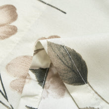 Load image into Gallery viewer, DaDa Bedding Collection Enchanted Meadow Semi-Sheer Valance - Floral Elegance in Beige, Rose, and Soft Green, Light Filtering See Through Microfiber, Rod Pocket Design, 18x52 Inches