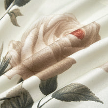 Load image into Gallery viewer, DaDa Bedding Collection Enchanted Meadow Semi-Sheer Valance - Floral Elegance in Beige, Rose, and Soft Green, Light Filtering See Through Microfiber, Rod Pocket Design, 18x52 Inches