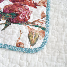 Load image into Gallery viewer, Tache Old World Garden Pastel Blue Yellow Red Hummingbirds Cotton Patchwork Quilt Set (JHW-936)