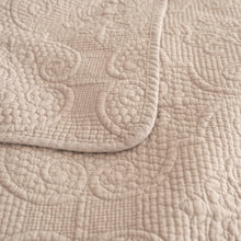 Load image into Gallery viewer, DaDa Bedding Neutral Taupe Beige Sandy Elegant Matelasse Cotton Quilted Bedspread Set (JHW-585)