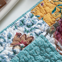Load image into Gallery viewer, Tache Old World Garden Pastel Blue Yellow Red Hummingbirds Cotton Patchwork Placemats (JHW-936)