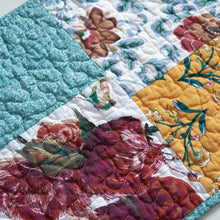 Load image into Gallery viewer, Tache Old World Garden Pastel Blue Yellow Red Hummingbirds Cotton Patchwork Placemats (JHW-936)