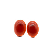 Load image into Gallery viewer, Cinnamon Flame Oval Button Stud Earrings