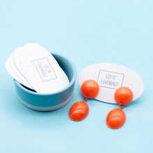 Load image into Gallery viewer, Orange Aura Glow Jelly Bean Earrings