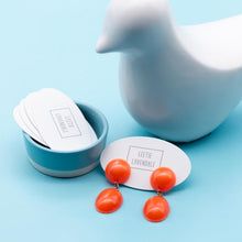 Load image into Gallery viewer, Orange Aura Glow Jelly Bean Earrings