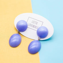 Load image into Gallery viewer, Lavender Aura Glow Jelly Bean Earrings