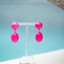 Load image into Gallery viewer, Hot Pink Aura Glow Jelly Bean Earrings
