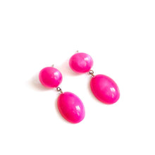 Load image into Gallery viewer, Hot Pink Aura Glow Jelly Bean Earrings
