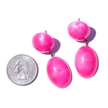 Load image into Gallery viewer, Hot Pink Aura Glow Jelly Bean Earrings