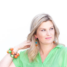 Load image into Gallery viewer, Lime Green Moonglow Jumbo Lucite Bubble Stations Bracelet