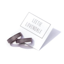Load image into Gallery viewer, Charcoal Moonglow Mini Classic Hoop Earrings