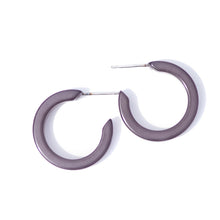Load image into Gallery viewer, Charcoal Moonglow Mini Classic Hoop Earrings
