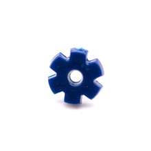 Load image into Gallery viewer, Navy Serrated Daisy Flower Stud Earrings