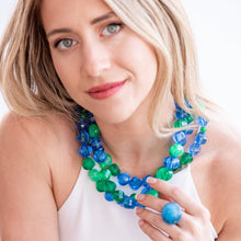 Load image into Gallery viewer, Sparkling Waters Faceted Lucite Morgan Necklace